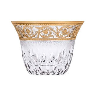 Saint-Louis Crystal Thistle Gold Oriental Coffee Cup | Kneen & Co