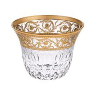 Saint-Louis Crystal Thistle Gold Oriental Coffee Cup | Kneen & Co