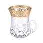 Saint-Louis Crystal Thistle Gold Tea Cup with Handle | Kneen & Co