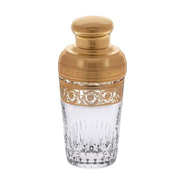 Saint-Louis Crystal Thistle Gold Cocktail Shaker | Kneen & Co