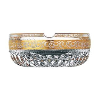 Saint-Louis Crystal Thistle Gold Small Ashtray | Kneen & Co