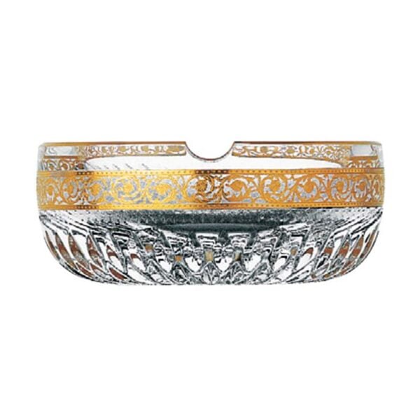 SAINTLOUIS-ThistleGold-30743000-1-1200x1200-100KB Saint-Louis Crystal Thistle Gold Small Ashtray | Kneen & Co