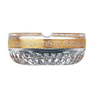 Saint-Louis Crystal Thistle Gold Medium Ashtray | Kneen & Co