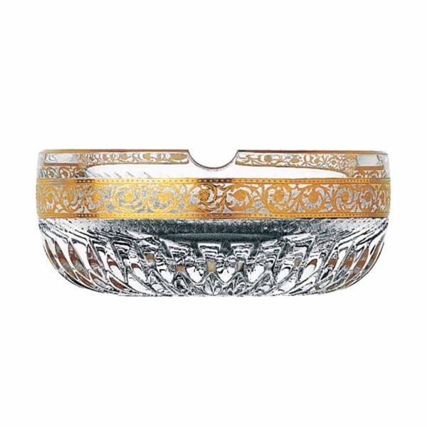 SAINTLOUIS-ThistleGold-30743100-1-1200x1200-100KB Saint-Louis Crystal Thistle Gold Medium Ashtray | Kneen & Co