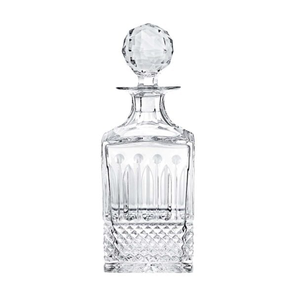 SAINTLOUIS-TommyBarware-12420000-Squaredecanter_Front-1200x1200-100KB Saint-Louis Crystal Tommy Square Decanter | Kneen & Co