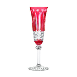 Saint-Louis Crystal Tommy Red Champagne Flute | Kneen & Co