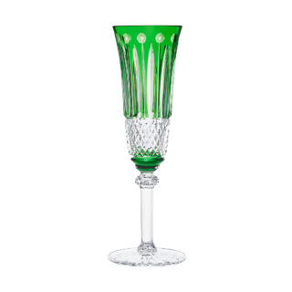Saint-Louis Crystal Tommy Green Champagne Flute | Kneen & Co