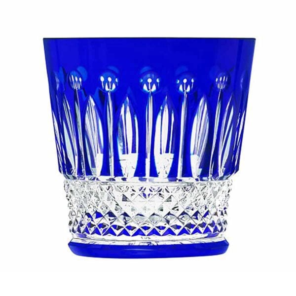 Saint-Louis Crystal Tommy Dark Blue Medium Old Fashioned | Kneen & Co