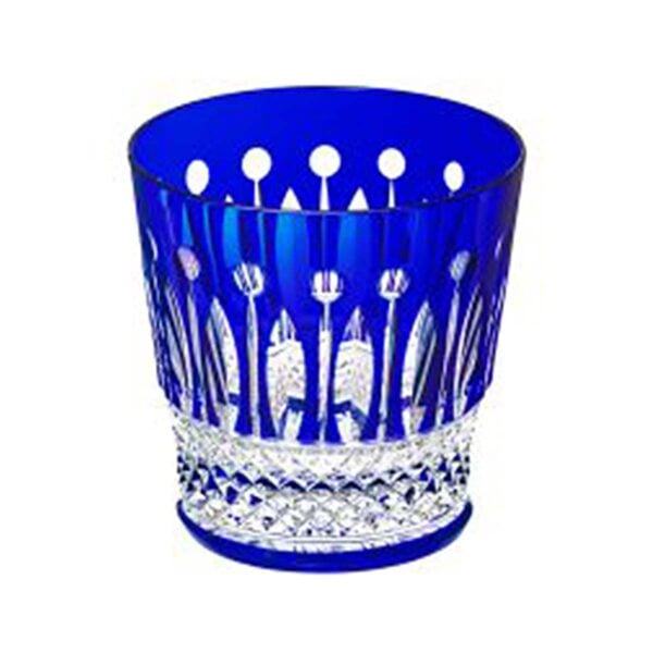 Saint-Louis Crystal Tommy Dark Blue Medium Old Fashioned | Kneen & Co