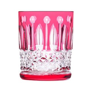 Saint-Louis Crystal Tommy Red Small Cylindrical Tumbler| Kneen & Co