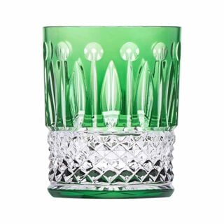 Saint-Louis Crystal Tommy Green Small Cylindrical Tumbler| Kneen & Co