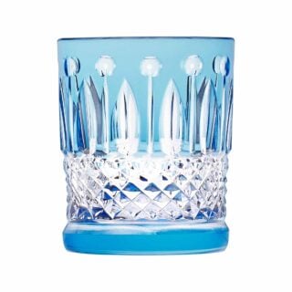 Saint-Louis Crystal Tommy Sky Blue Small Cylindrical Tumbler| Kneen & Co