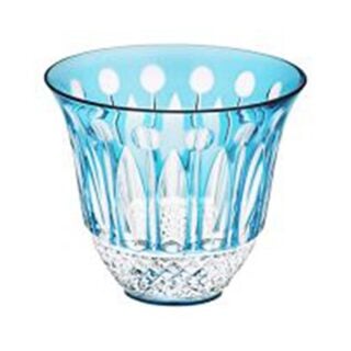 Saint-Louis Crystal Tommy Sky Blue Flared Tumbler | Kneen & Co