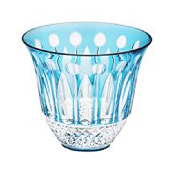 Saint-Louis Crystal Tommy Sky Blue Flared Tumbler | Kneen & Co