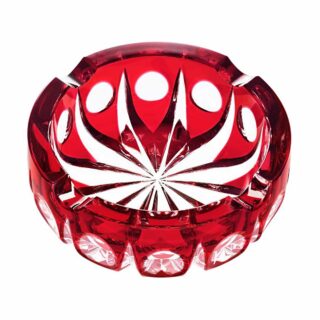 Saint Louis Red Crystal Ashtray | Kneen & Co