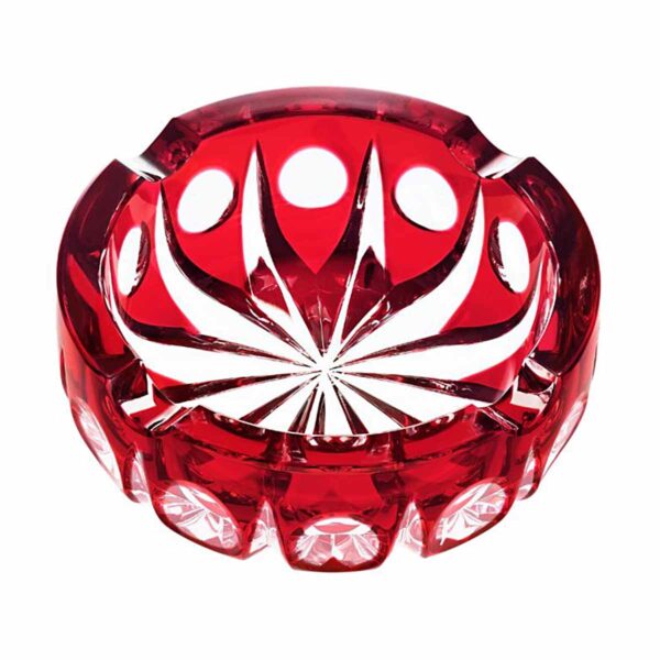 Saint Louis Red Crystal Ashtray | Kneen & Co