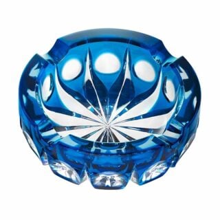 Saint Louis Blue Crystal Ashtray | Kneen & Co