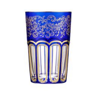 Saint-Louis Crystal Rabat Dark Blue Tea Tumbler | Kneen & Co