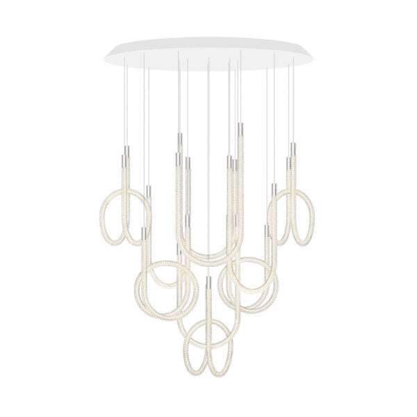 Saint-Louis Torsade 10L Chandelier Round H135 | Kneen & Co