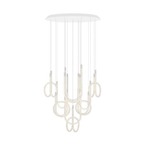 Saint-Louis Torsade 10L Chandelier Round H180 | Kneen & Co