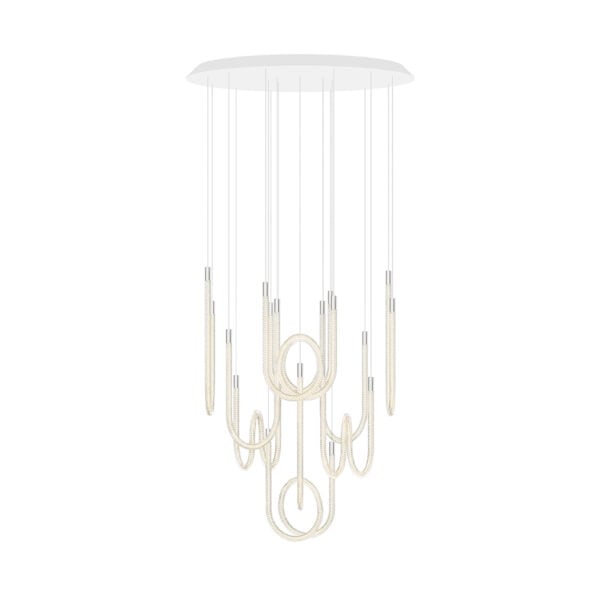 Saint-Louis Torsade 10L Chandelier Round H180 | Kneen & Co