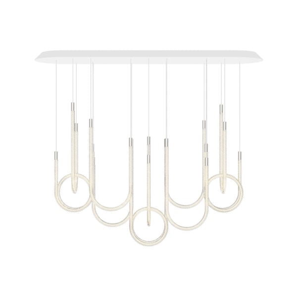Saint-Louis Torsade 10L Chandelier Horizontal H130 | Kneen & Co