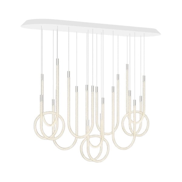 Saint-Louis Torsade 10L Chandelier Horizontal H130 | Kneen & Co