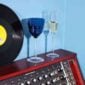 Saint-Louis Oxymore Dark Blue Hock and Champagne Flute | Kneen & Co