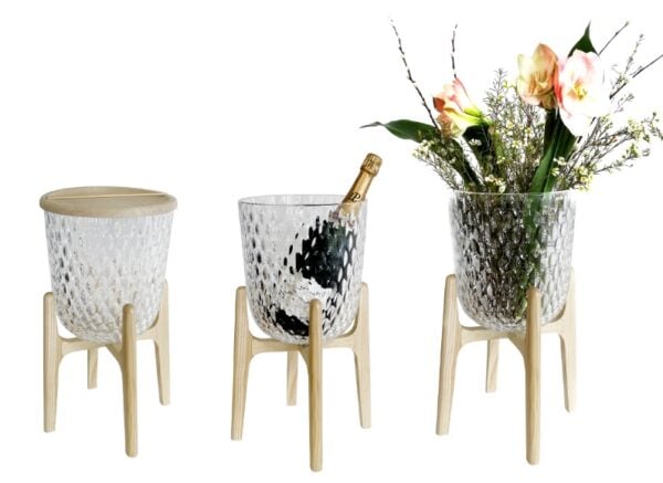 Saint Louis Folia Side Table examples 100kb Saint-Louis Crystal Folia Barware and Table | Kneen & Co