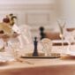 Saint Louis Crystal Jeu Chess Knight on a festive table | Kneen & Co