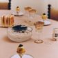 Saint Louis Crystal Thistle Glassware and Tommy Caviar Bowl on a festive table | Kneen & Co