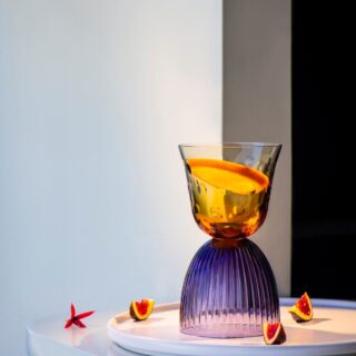 Saint-Louis Crystal Les Endiables Bubbles Glass with cocktail | Kneen & Co