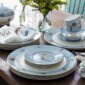 Wedgwood Kit Kemp Sailor’s Farewell Dinnerware set on table | Kneen & Co