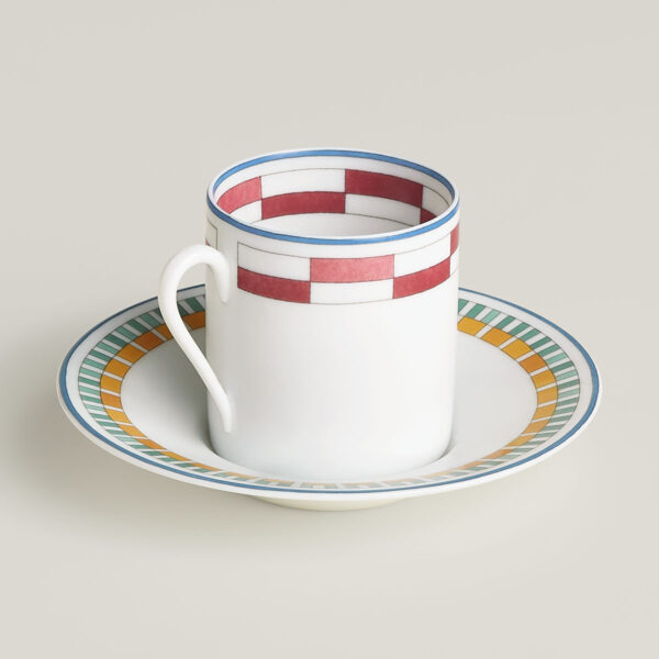 HERMES-enContrepoint-065017P-back-wm-4-1200x1200-100KB Hermès en Contrepoint Coffee Cup and Saucer n°1 - Set of 2 | Kneen & Co