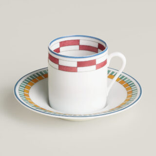 Hermès en Contrepoint Coffee Cup and Saucer n°1 - Set of 2 | Kneen & Co