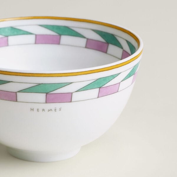 Close up shot of Hermès en Contrepoint Small Soup Bowl | Kneen & Co