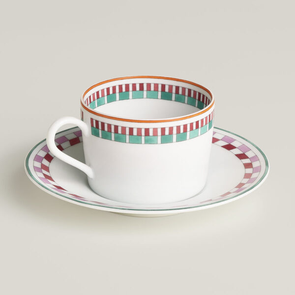 HERMES-enContrepoint-065116P-back-wm-4-1200x1200-100KB Hermès en Contrepoint Tea Cup and Saucer n°2 - Set of 2 | Kneen & Co