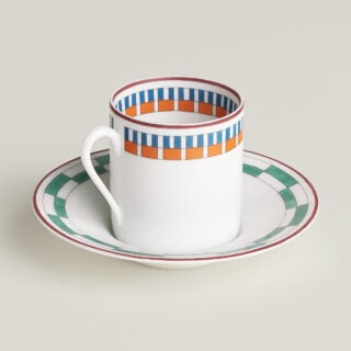 Hermès en Contrepoint Coffee Cup and Saucer n°2 - Set of 2 | Kneen & Co