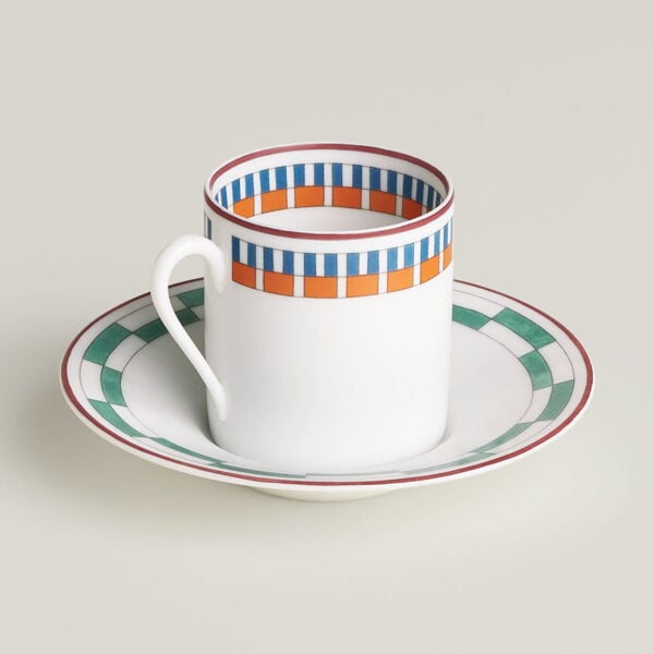 HERMES-enContrepoint-065117P-back-wm-4-1200x1200-100KB Hermès en Contrepoint Coffee Cup and Saucer n°2 - Set of 2 | Kneen & Co