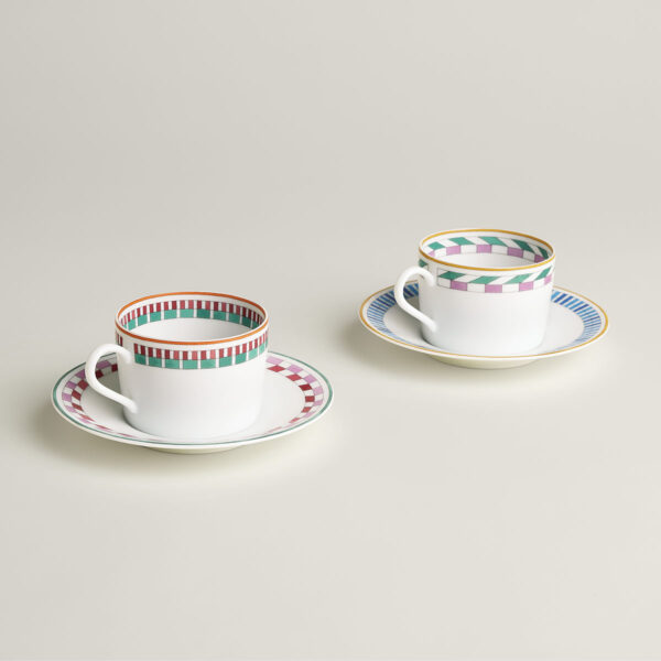 HERMES-enContrepoint-065216P-back-wm-4-1200x1200-100KB Hermès en Contrepoint Set of 2 Tea Cups and Saucers (n°1 and n°2) | Kneen & Co