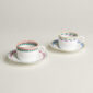 Hermès en Contrepoint Set of 2 Tea Cups and Saucers (n°1 and n°2) | Kneen & Co