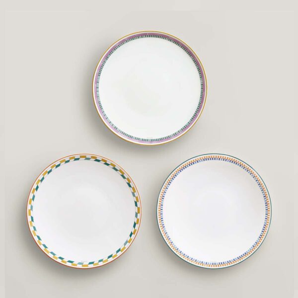Hermès en Contrepoint Set of 3 Dinner Plates (n°1 to n°3) | Kneen & Co
