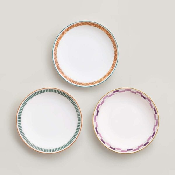 Hermès en Contrepoint Set of 3 Dessert Plates (n°1 to n°3) | Kneen & Co