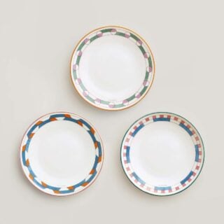 Hermès en Contrepoint Set of 3 Bread and Butter Plates (n°1 to n°3) | Kneen & Co