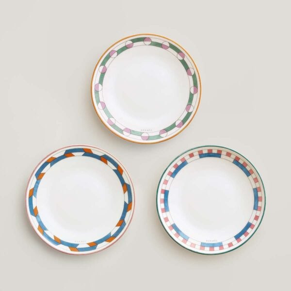 Hermès en Contrepoint Set of 3 Bread and Butter Plates (n°1 to n°3) | Kneen & Co