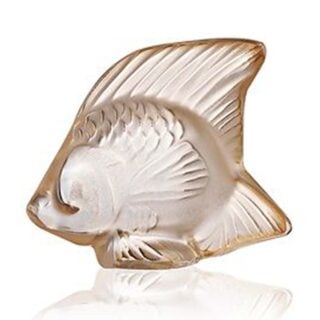 Lalique Fish Sculpture Gold Luster | Kneen & Co