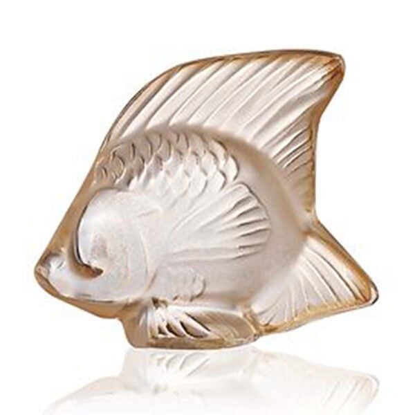 Lalique Fish Sculpture Gold Luster | Kneen & Co