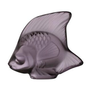 Lalique Fish Sculpture Dusk Purple | Kneen & Co