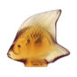 Lalique Fish Sculpture Amber | Kneen & Co