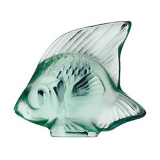 Lalique Fish Sculpture Mint Green | Kneen & Co